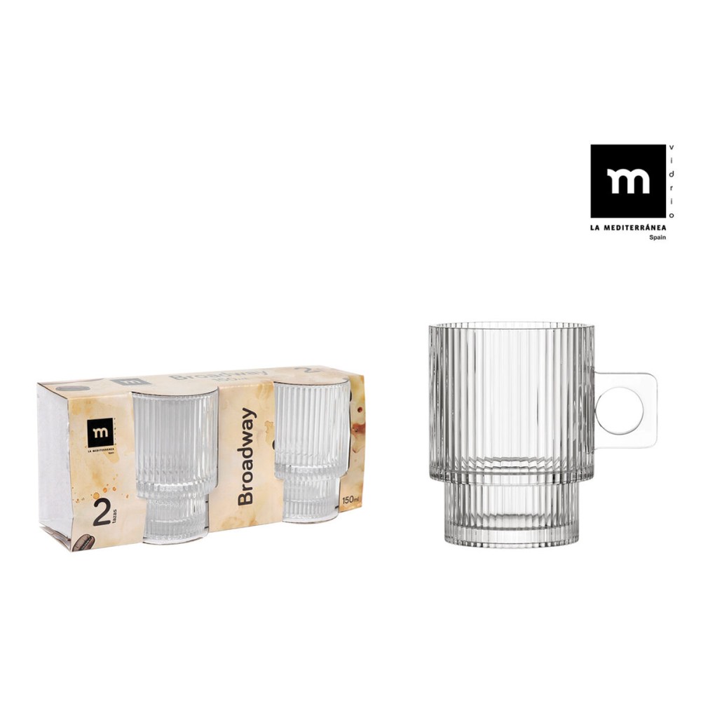Ensemble de tasses à café La Mediterránea Broadway 2 Pièces (36 Unités)
