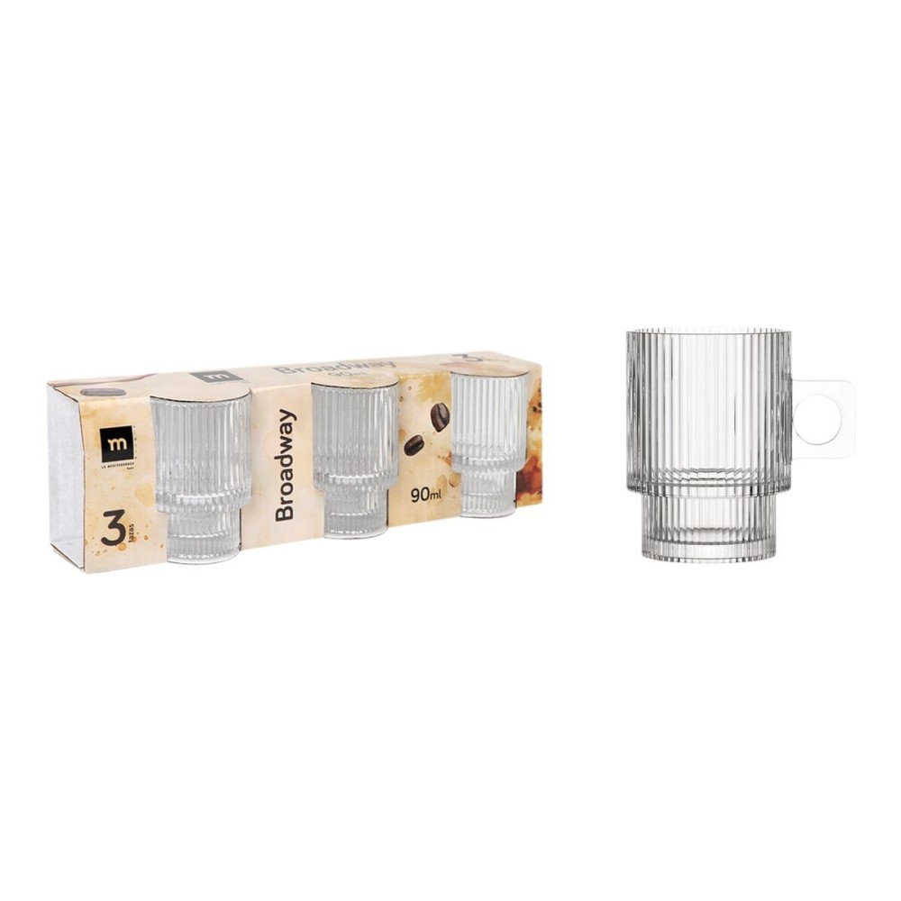 Ensemble de tasses à café La Mediterránea Broadway 3 Pièces (24 Unités)