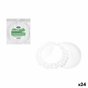 Tablett für Snacks Algon rund 20 cm 3 Stücke (24 Stück)