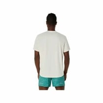 Herren Kurzarm-T-Shirt Asics Fujitrail Logo Ss Top Weiß