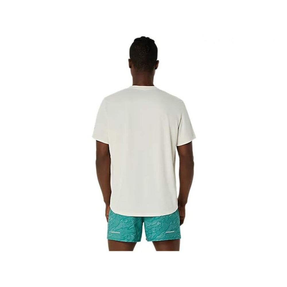 Herren Kurzarm-T-Shirt Asics Fujitrail Logo Ss Top Weiß