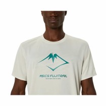 Men’s Short Sleeve T-Shirt Asics Fujitrail Logo Ss Top White