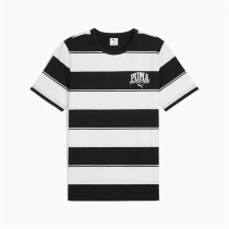 Herren Kurzarm-T-Shirt Puma Class Striped T Schwarz