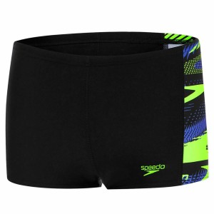 Jungen Badehose Speedo Boom Panel Aquashort Schwarz