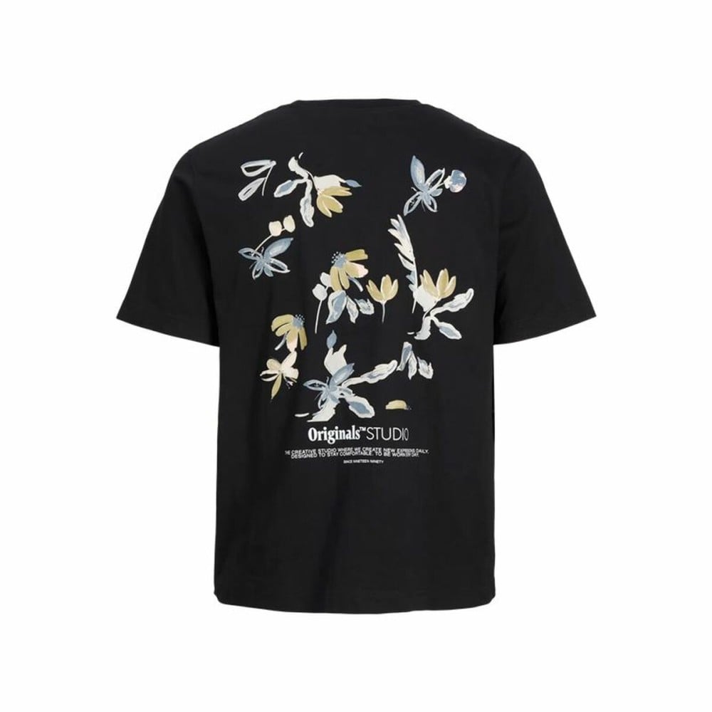 Herren Kurzarm-T-Shirt Jack & Jones Jorvarenna Painted Schwarz