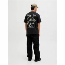 Herren Kurzarm-T-Shirt Jack & Jones Jorvarenna Painted Schwarz