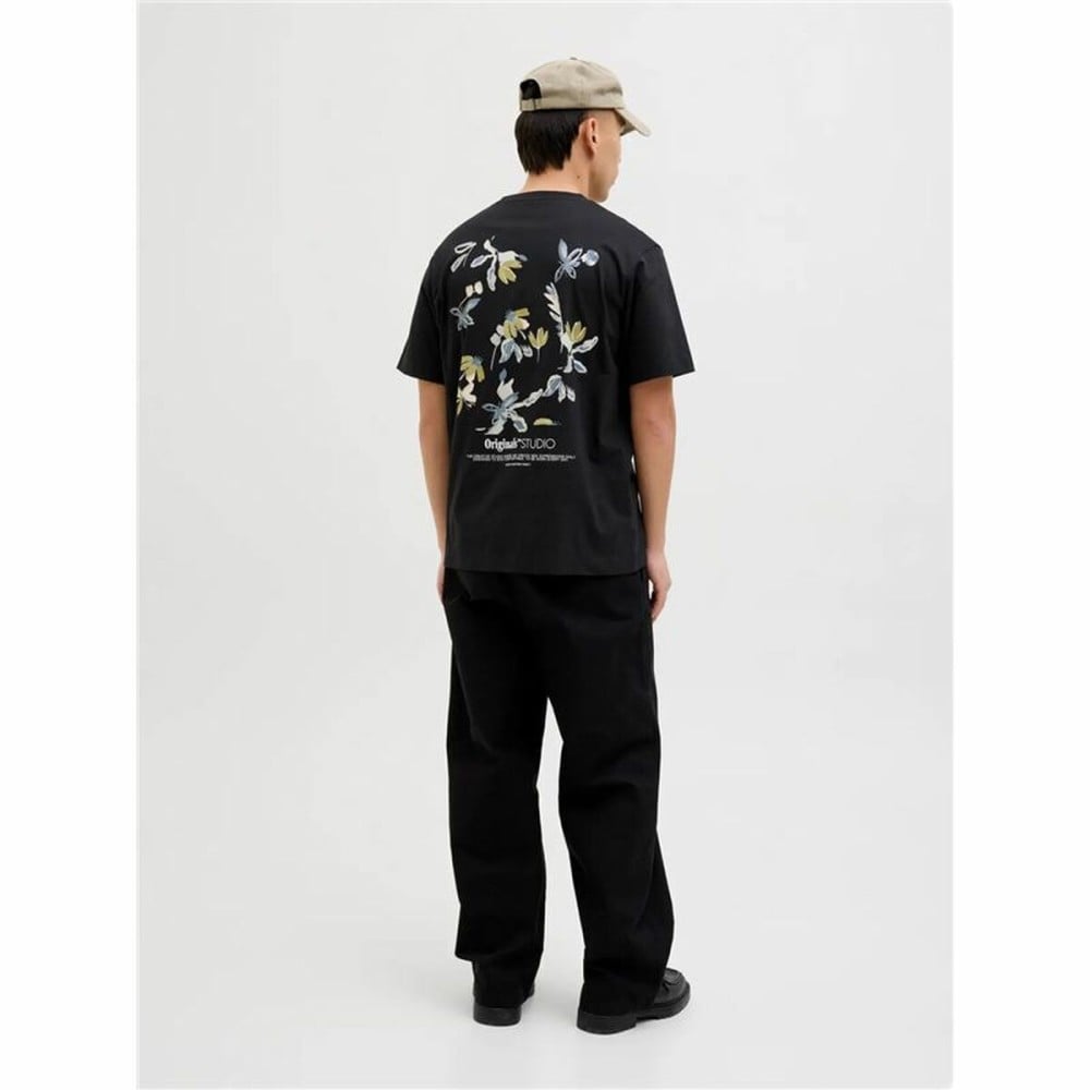 Herren Kurzarm-T-Shirt Jack & Jones Jorvarenna Painted Schwarz