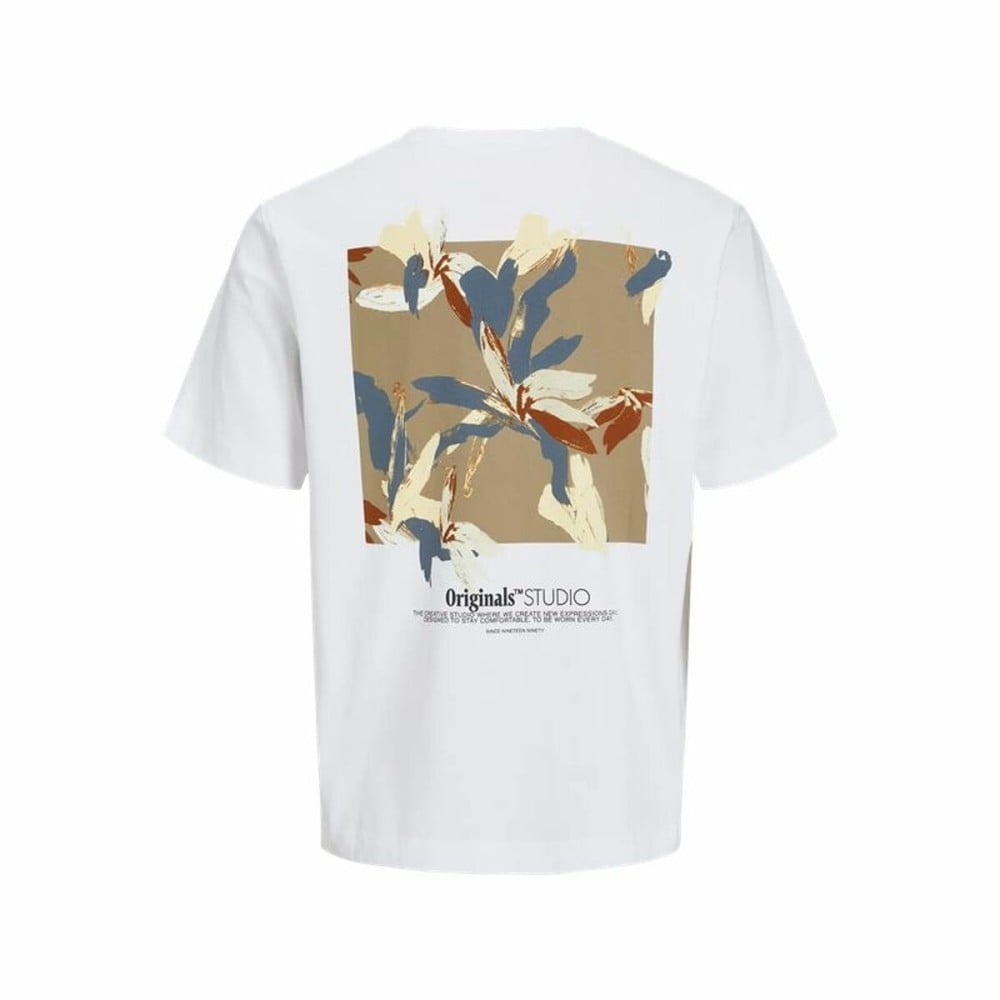 Men’s Short Sleeve T-Shirt Jack & Jones Jorvarenna Painted White