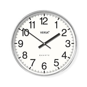 Horloge Murale Versa Blanc Plastique 4 x 30 x 30 cm
