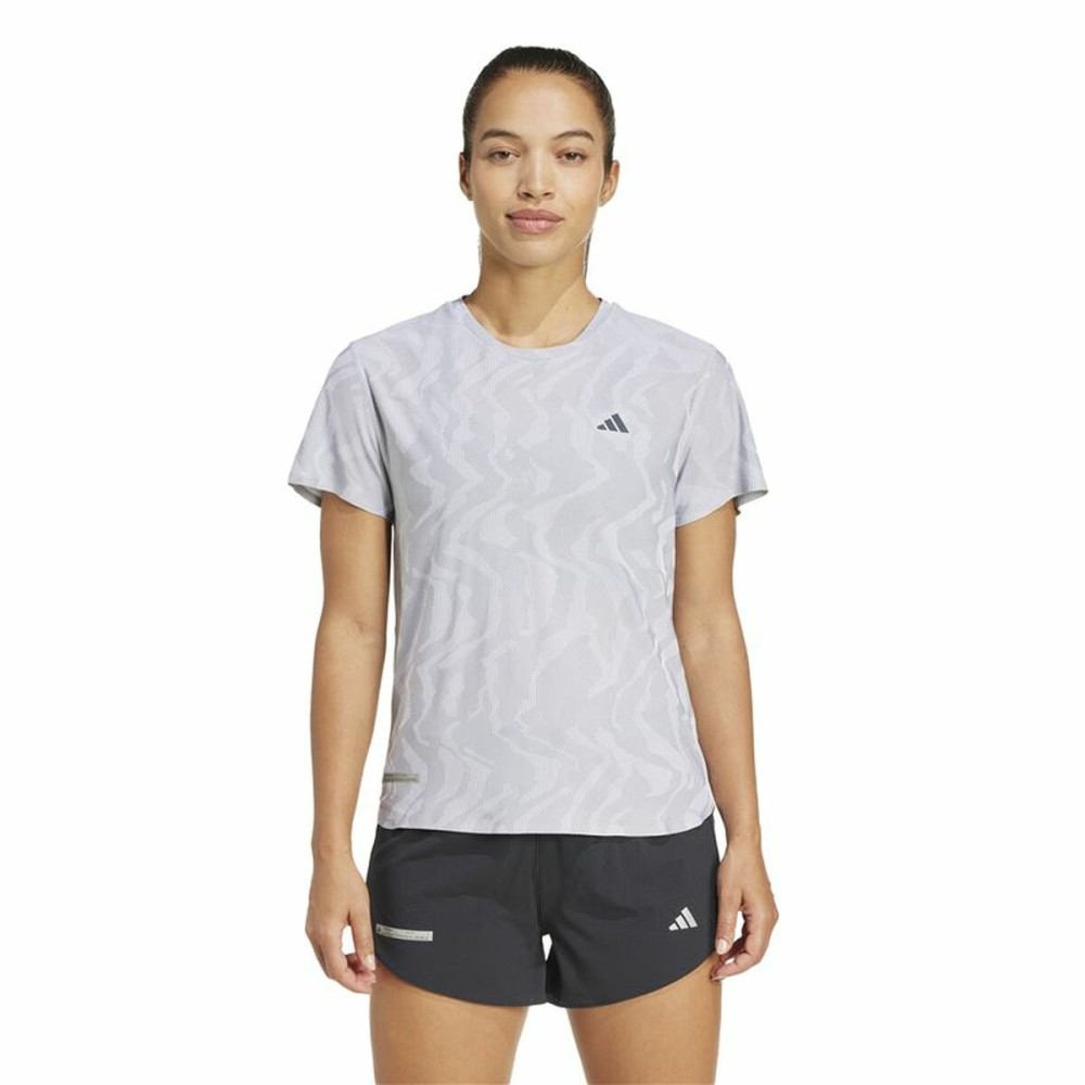 Damen Kurzarm-T-Shirt Adidas Ultimate Engineered Running Weiß