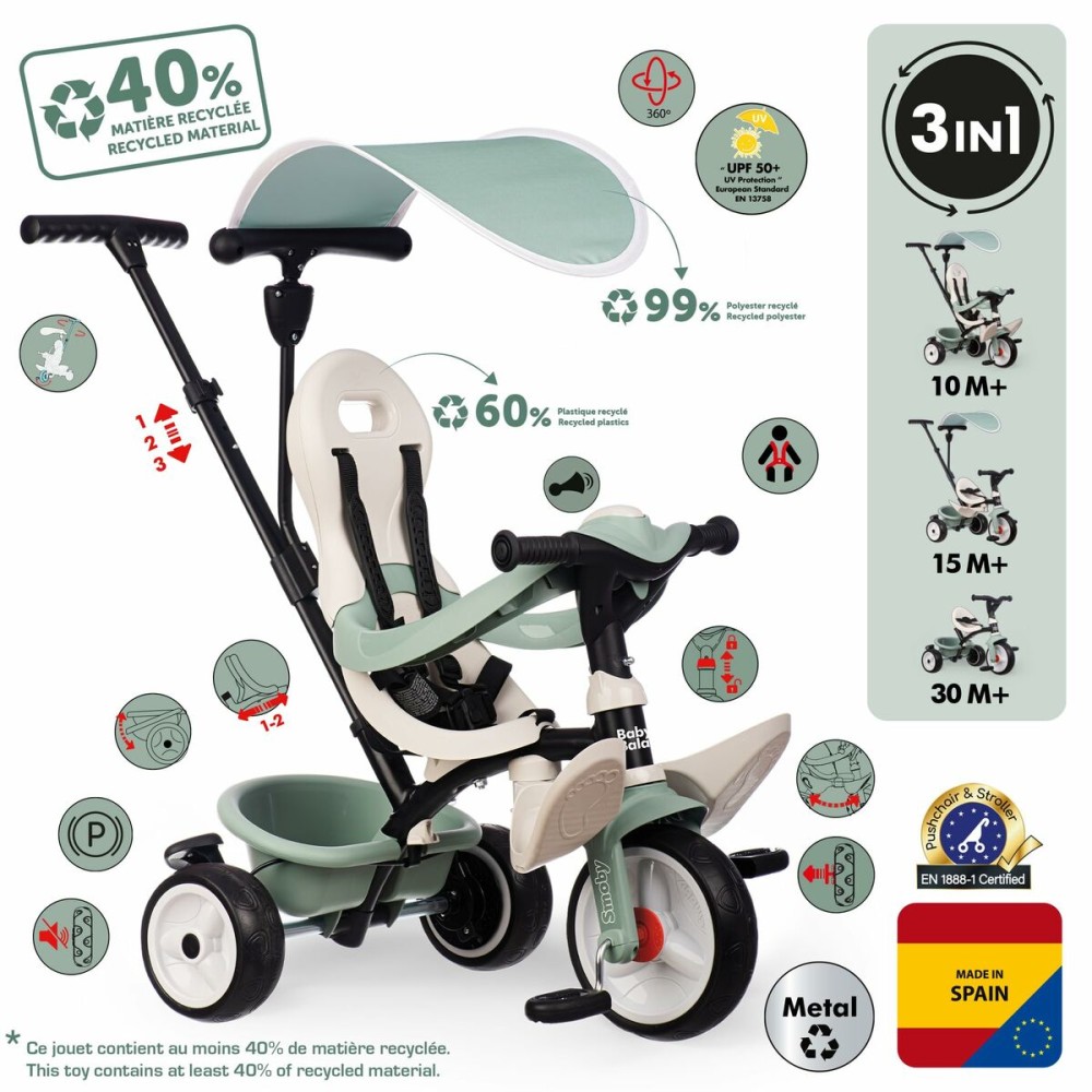 Tricycle Smoby S.Life Balade Multicolour