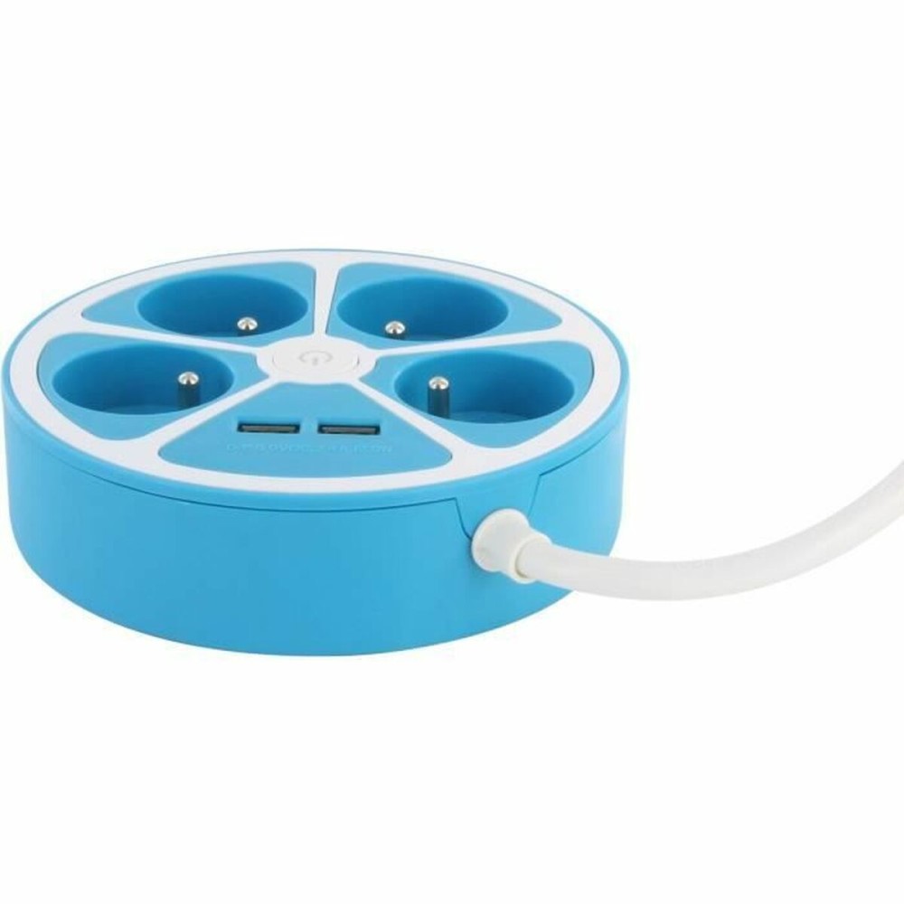 Rallonge 4 prises Schuko avec interrupteur Chacon 4X16 A 3680 W (1,5 m)