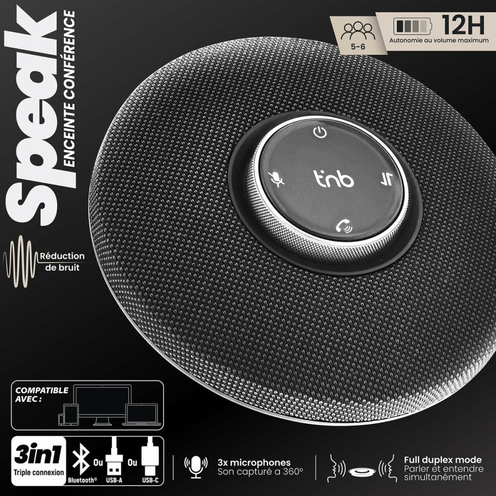 Haut-parleurs bluetooth portables T'NB CFSPEAKERBT Noir