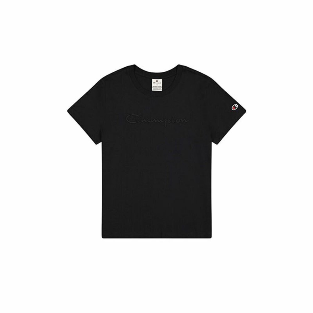 Damen Kurzarm-T-Shirt Champion Champion Crewneck Schwarz