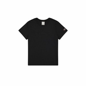 Damen Kurzarm-T-Shirt Champion Champion Crewneck Schwarz