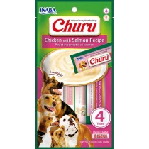 Hundesnack Inaba INABA Churu Pollo con salmon Huhn Lachsfarben Fisch 4 x 14 g