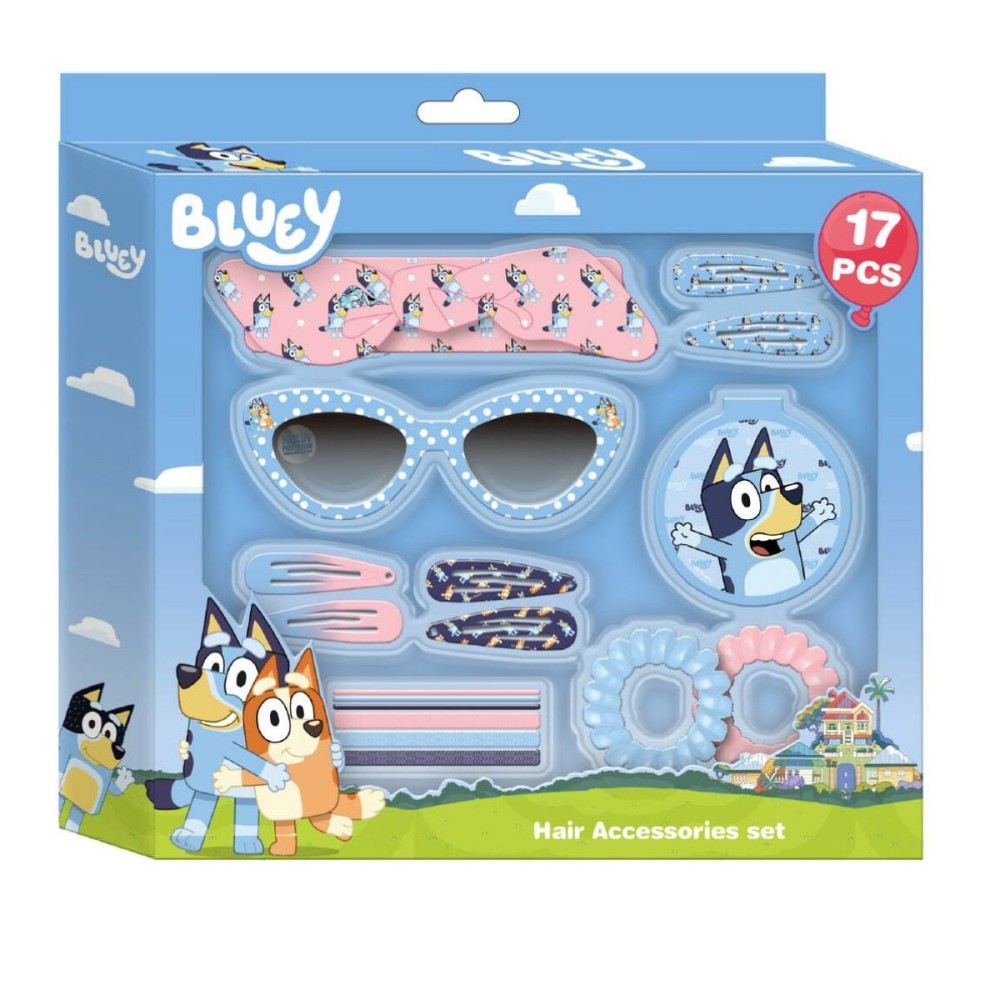 Accessoires pour les Cheveux Bluey Multicouleur 17 Pièces