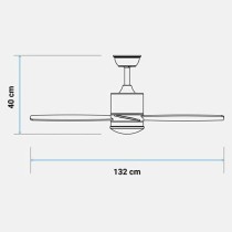 Deckenventilator Universal Blue MIDI 4052W 55W Weiß (132 cm)