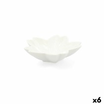 Snack tray Quid Select White Ceramic Flower (6 Units) (Pack 6x)