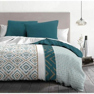 Nordic cover HOME LINGE PASSION Ethno Green 240 x 260 cm