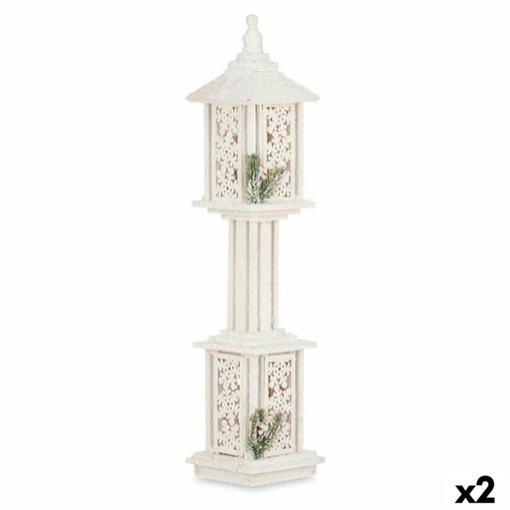 Décoration lumineuse Krist+ YF21-15 Blanc Rouge Vert Bois 17 x 80 x 17 cm 19 x 80 x 19 cm (2 Unités)