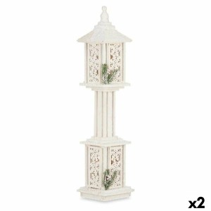 Décoration lumineuse Krist+ YF21-15 Blanc Rouge Vert Bois 17 x 80 x 17 cm 19 x 80 x 19 cm (2 Unités)