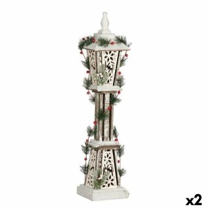 Décoration lumineuse Krist+ YF21-10 Blanc Rouge Vert Bois 17 x 80 x 17 cm 18 x 80 x 18 cm (2 Unités)