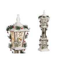 Décoration lumineuse Krist+ YF21-10 Blanc Rouge Vert Bois 17 x 80 x 17 cm 18 x 80 x 18 cm (2 Unités)