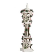 Décoration lumineuse Krist+ YF21-10 Blanc Rouge Vert Bois 17 x 80 x 17 cm 18 x 80 x 18 cm (2 Unités)