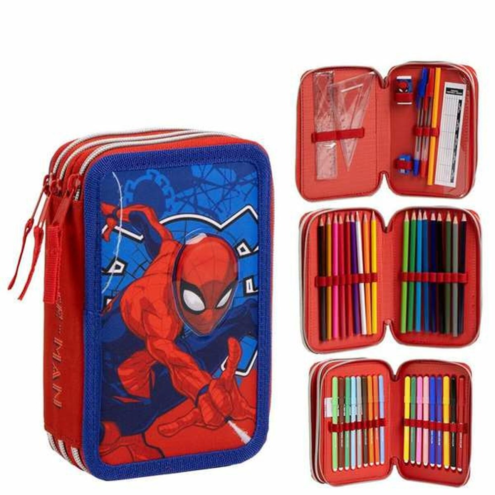 Federmäppchen Spider-Man Blau 12,5 x 6,5 x 19,5 cm