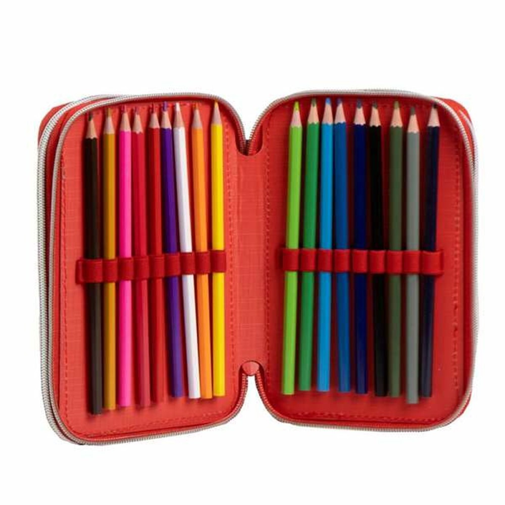 Pencil Case Spider-Man Blue 12,5 x 6,5 x 19,5 cm