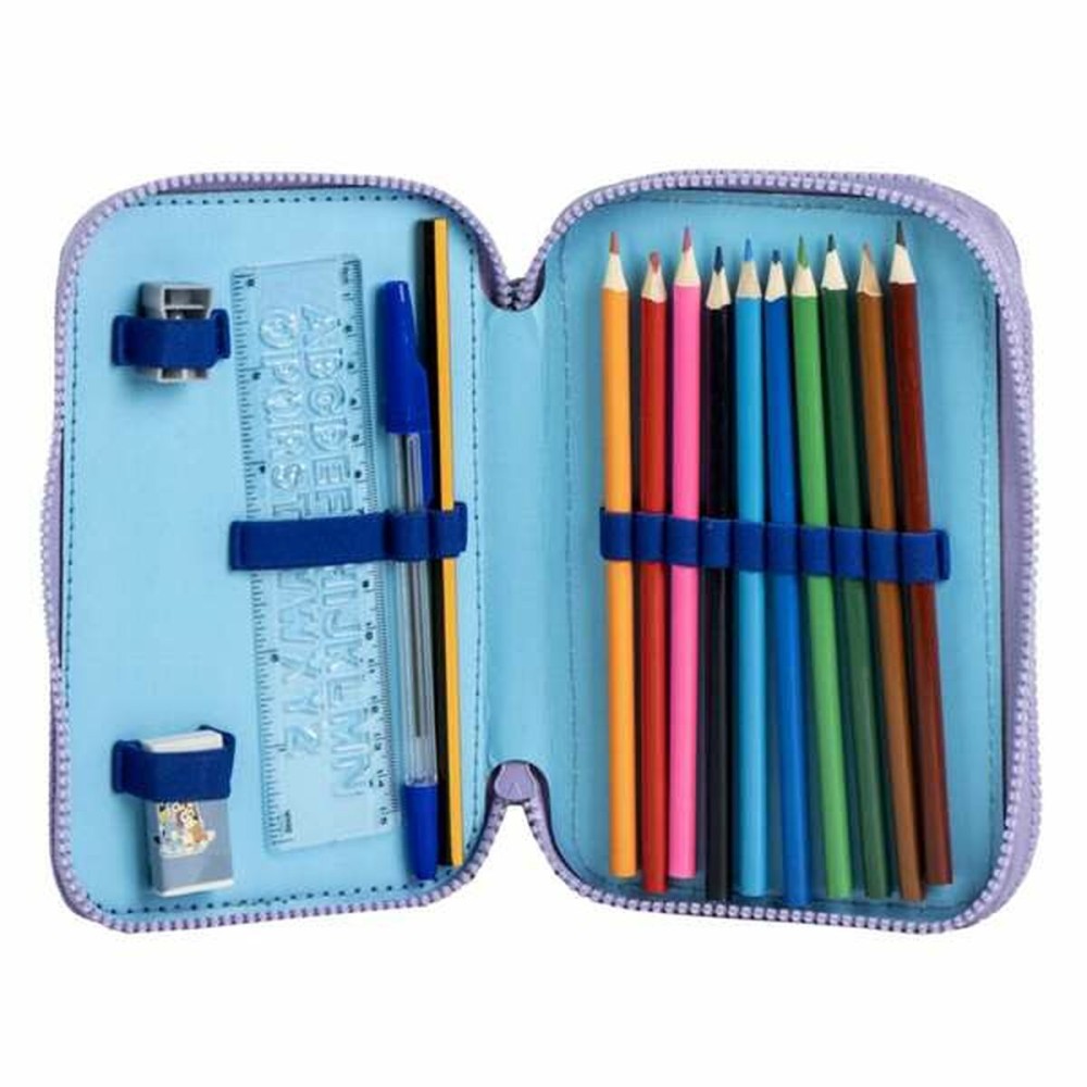Pochette crayons Bluey Bleu clair Light Blue 12,5 x 19,5 x 4,5 cm