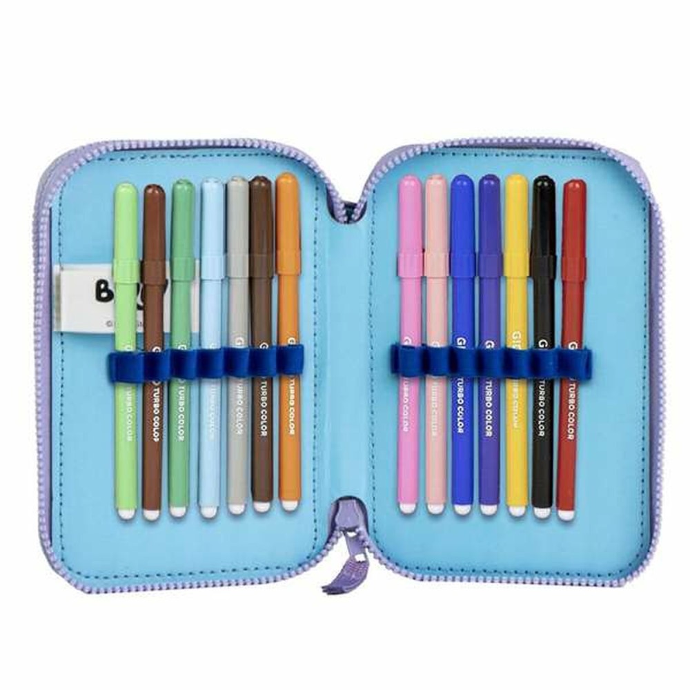 Pochette crayons Bluey Bleu clair Light Blue 12,5 x 19,5 x 4,5 cm