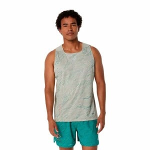 Tanktop Mann Asics Fujitrail Singlet Grau Hellgrau