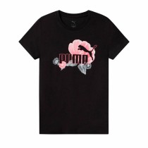 Damen Kurzarm-T-Shirt Puma Essentials+ Floreal Big Log Schwarz
