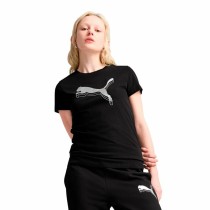 Women’s Short Sleeve T-Shirt Puma Essentials Metallic Black
