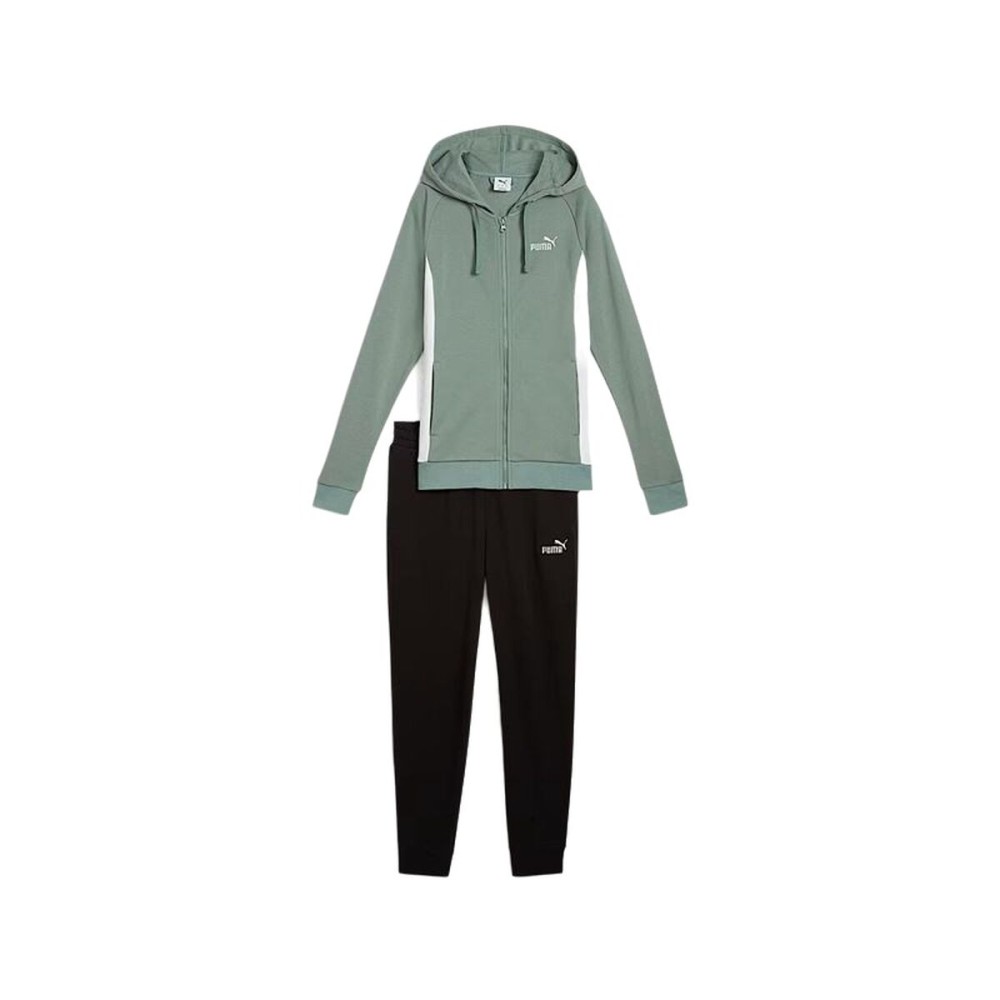 Survêtement Femme Puma Chándal Puma Hooded Sweat Suit Tr Bleu Vert
