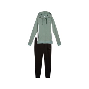 Survêtement Femme Puma Chándal Puma Hooded Sweat Suit Tr Bleu Vert