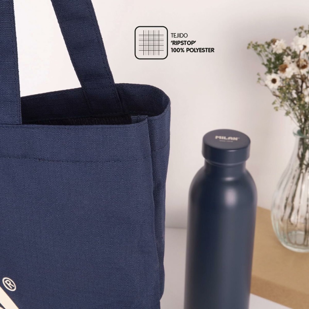 Sac en toile Milan Blue marine 41 x 38 x 0,5 cm