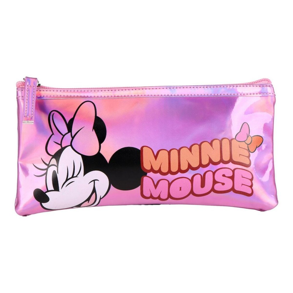 Trousse d'écolier Minnie Mouse Rose 22,5 x 11,5 x 1,5 cm