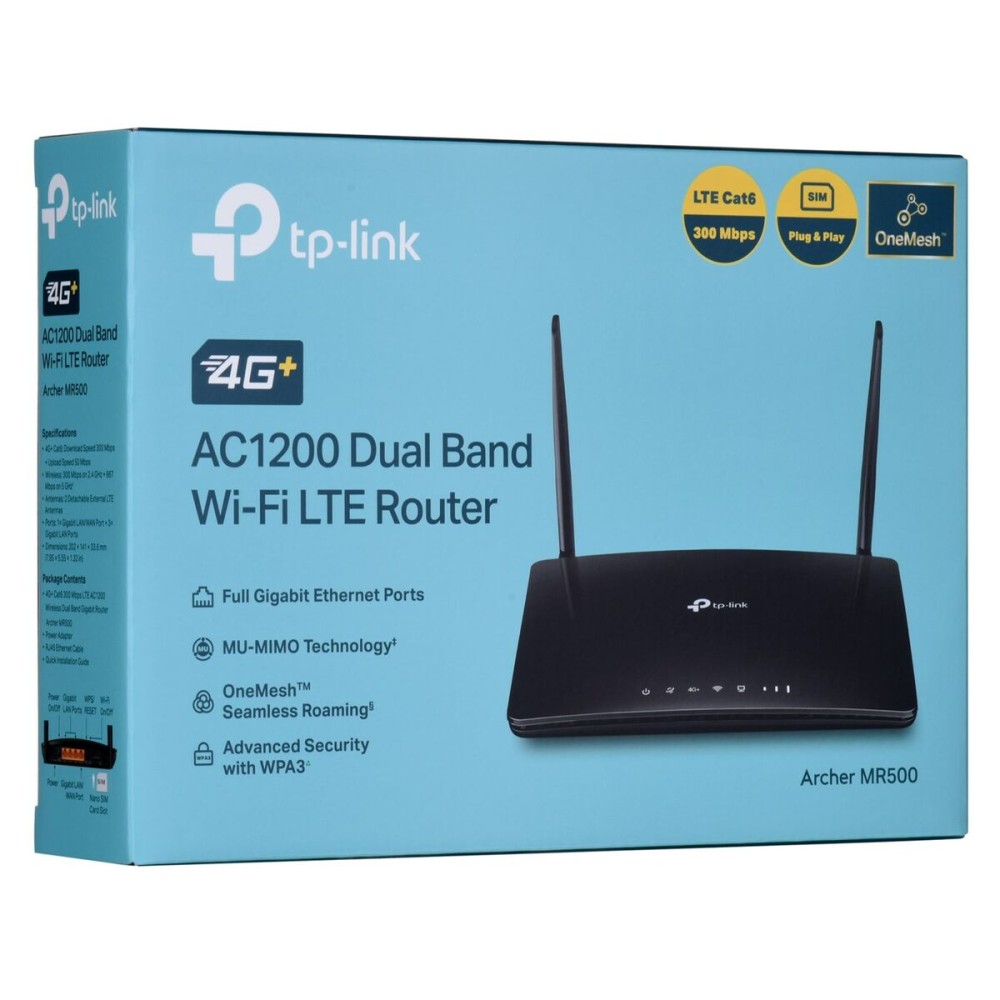 Router TP-Link MR500 White Black Wi-Fi 5 GHz RJ45 Ethernet LAN