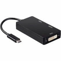 USB-C-zu-VGA/HDMI/DVI-Adapter Aisens A109-0343 Schwarz 15 cm