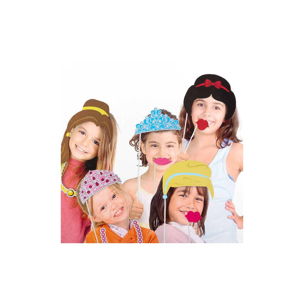 Accessoires Princesse pour Photos Amusantes (pack de 12)