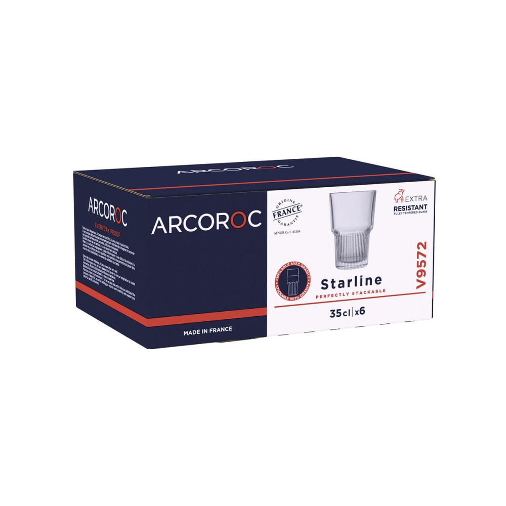 Trinkglas Arcoroc Starline Durchsichtig Glas 350 ml (6 Stück)