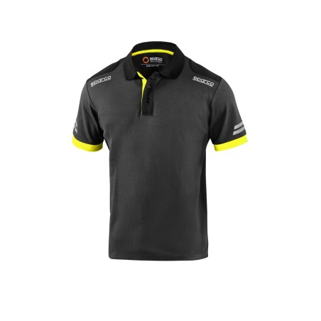 Polo à manches courtes homme Sparco TW Jaune Gris