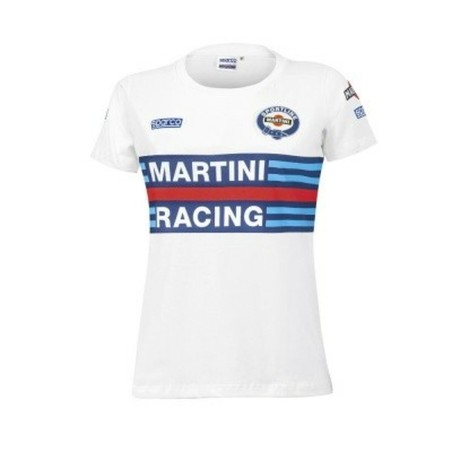 T-shirt à manches courtes femme Sparco Martini Racing Blanc