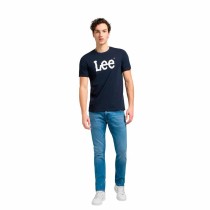 Herren Kurzarm-T-Shirt Lee Wobbly Logo Tee Marineblau