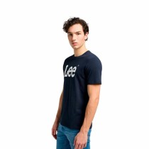 Herren Kurzarm-T-Shirt Lee Wobbly Logo Tee Marineblau