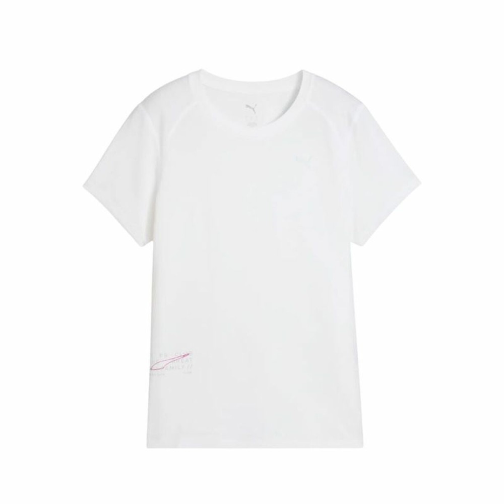 T-shirt à manches courtes femme Puma Run Graphic Mesh Blanc