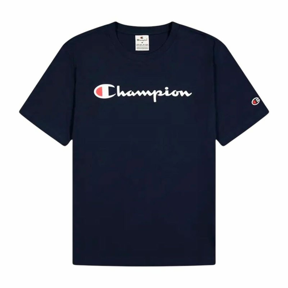 Herren Kurzarm-T-Shirt Champion Champion Crewneck Marineblau